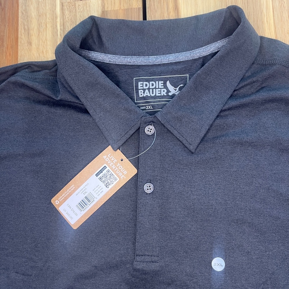 Eddie Bauer charcoal polo